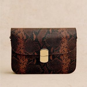 Sézane Milo Classic Bag in Brown Python